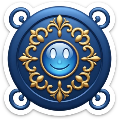 Make exactly as the cross is. Make the blue a little darker. ☩ The emoji is for X sticker