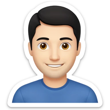 beyaz tenli siyah saçlı 35 yaş erkek sticker