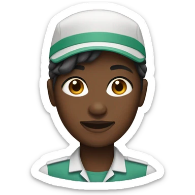 female zookeeper with dark skin tone  sticker
