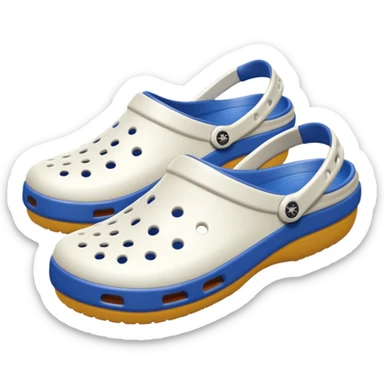 I need emojis of classic original Crocs shoe in pure White sticker