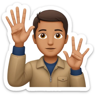 Mason 67 make the do the hands one up and one down palms facing up sticker