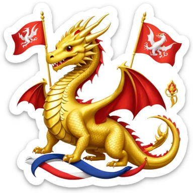 A draconic nation represent emoji sticker