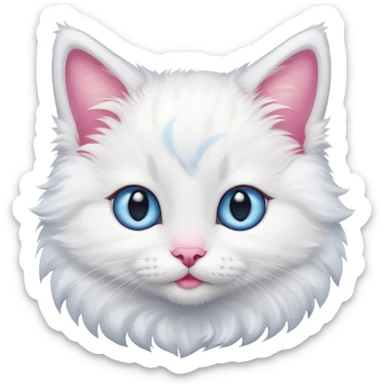 a cute blue eyed kitten sticker