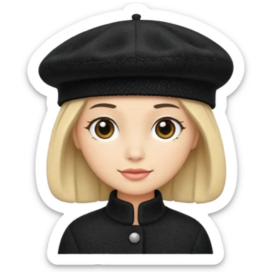 beret only no human sticker