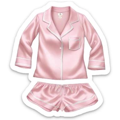Light pink silk pyjamas set sticker