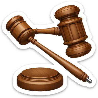 a judge’s gavel  sticker