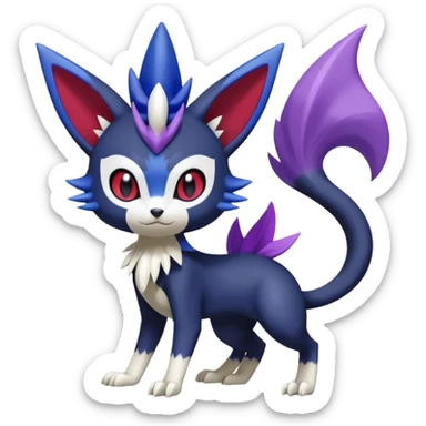 Meloetta-Weavile-Sneasel-Meowstic-Pokémon-Fakémon-fusion-hybrid-creature sticker