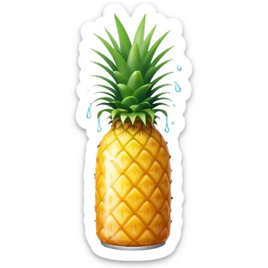 Pineapple juice bottle sticker