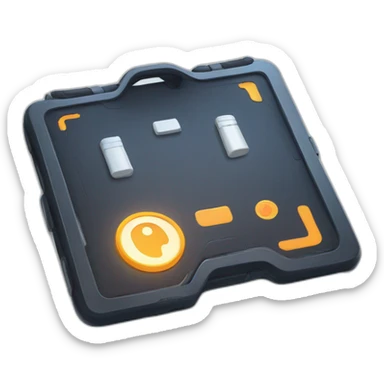 futuristic technological dark kit healing first aid pad sticker