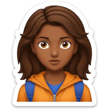 Black Annabeth Chase as Leah Jeffries with brown hair sticker