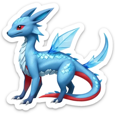 Salandit-Glaceon-Salamence-hybrid-fusion (full body) sticker