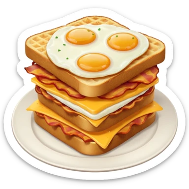bacon egg and cheese with hashbrowns sticker