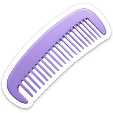 pastel purple styling comb sticker