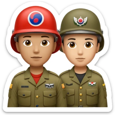 United states + South korea sticker