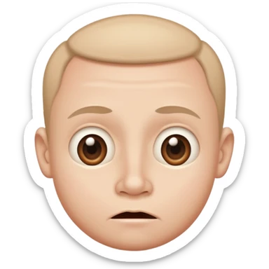 Funny caricature style cartoon, big head and small body sticker