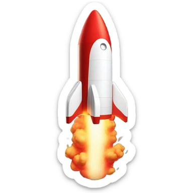 red rocket lift off sticker