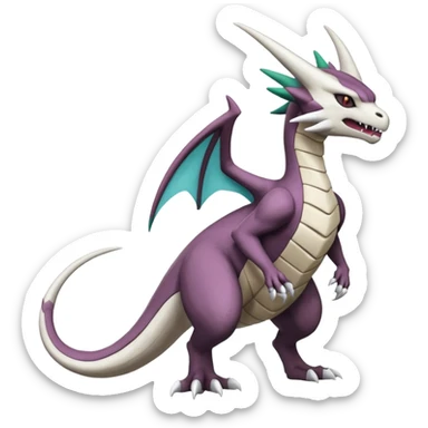 Noivern-Marowak-Lugia-Fakémon-hybrid-creature (full body)  sticker