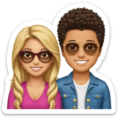 Shakira And Bruno Mars sticker