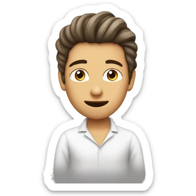 pelirija pecas pelo largo i fino teganos camtseta blanca sticker