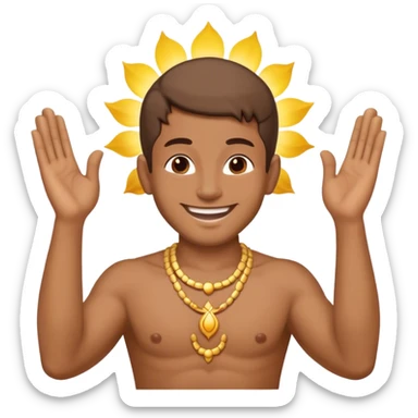 Man having an idea so amazing he reaches nirvana sticker