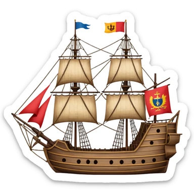 Batavia the Dutch East India Company ship with VOC flag sticker