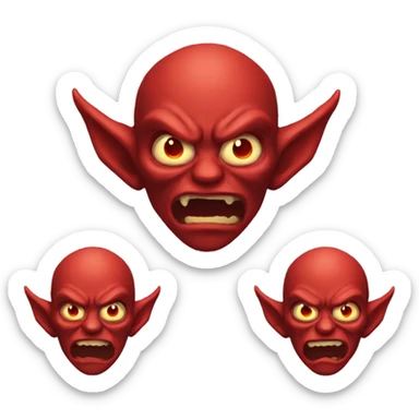 Twitch emote bundle based on a red skin demon sticker