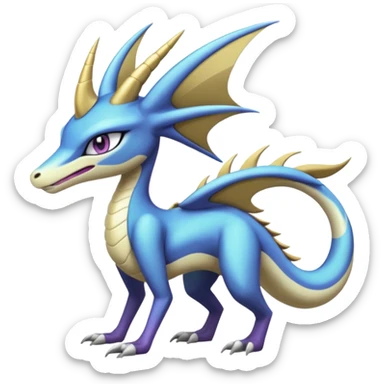 Badass edgy cool realistic Meloetta-Sergal-Cresselia-Palkia-Spyro-Fakémon-creature-hybrid sticker