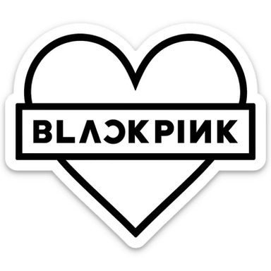 Blackpink heart, no background sticker