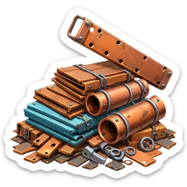 débrouillard ferraille cuivre  post apo survie loot gaming pas de personnage sticker