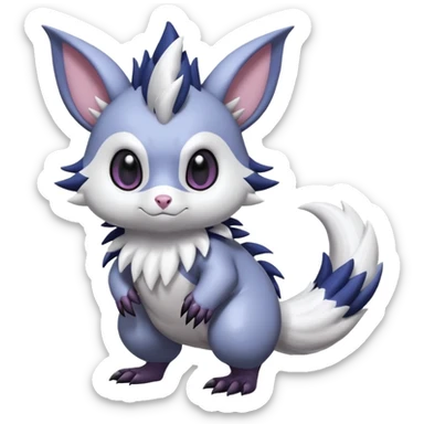 Shiny Furret-Absol-Noibat-Hybrid (Full body) sticker