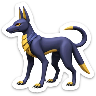 Heliolisk-Anubis-Lombax-Sergal-Umbreon-Cyclizar-Genesect-Pokémon, full body sticker