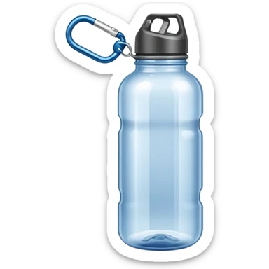 outdoor hiking water bottle with carabiner clip sticker
