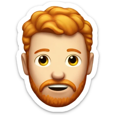 Ginger man with a bruised right eye with a beer  sticker