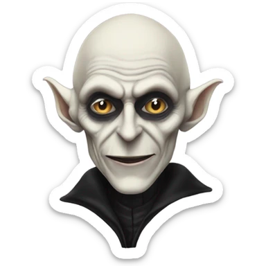Nosferatu doing a peace sign taking a selfie sticker