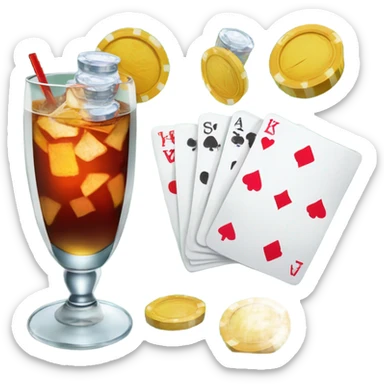 Gamble and drink sticker