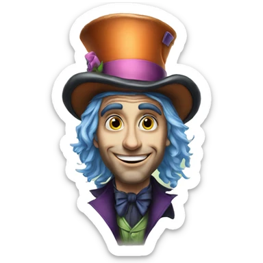 crazy hatter johnny depo sticker