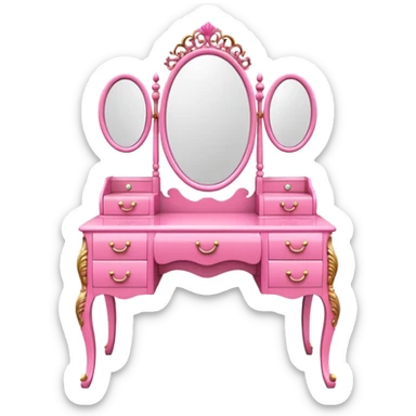 pink DRESSING TABLE sticker