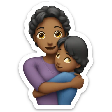 Hug mother and daughter  sticker