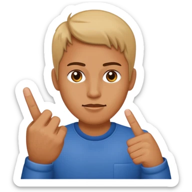 Personne qui fait un doigt d'honneur sticker