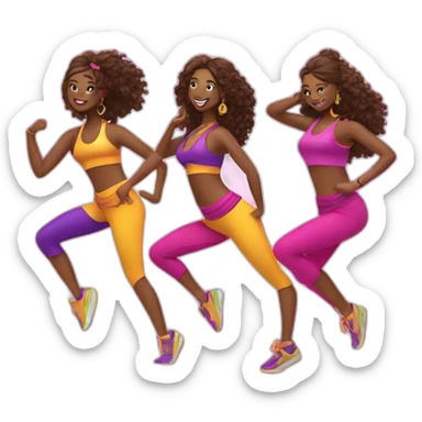 Groupe de danseuses de Zumba  sticker