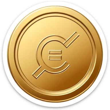 Minimal line-art icon of a single coin with a bold checkmark next to it, clean modern style, simple outlines, slight 3D, no background, transparent, represents approved and ethical earnings. sticker