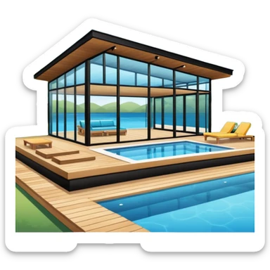 pool house sticker