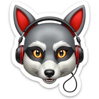 Tráeme una imagen de un lobo enojado estilo gamer sticker