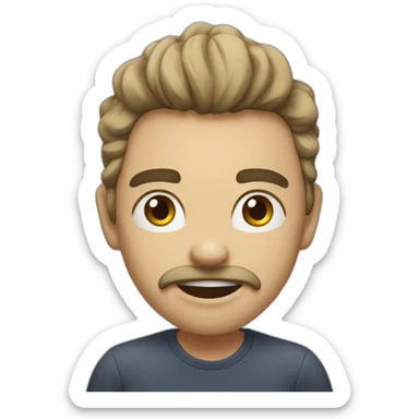 Mewing rn, can’t talk  sticker