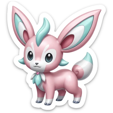 Shiny Whitish Pastel Palkia-Diancie-Meloetta-Espurr-Minccino-fusion  sticker
