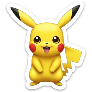 Pikachu qui  boit un coca sticker
