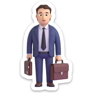 Dad with a tie and briefcase sticker