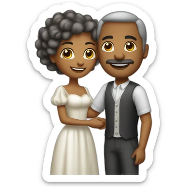 casal no balão sticker