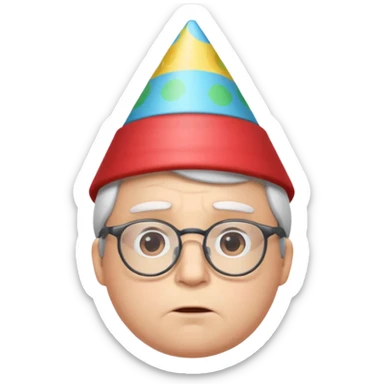 😔+🤓 con copete sticker