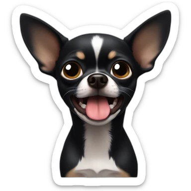 Dark chihuahua lick sticker